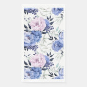 Serviette En Papier Napkin floral rose et bleu Peony (Devant)