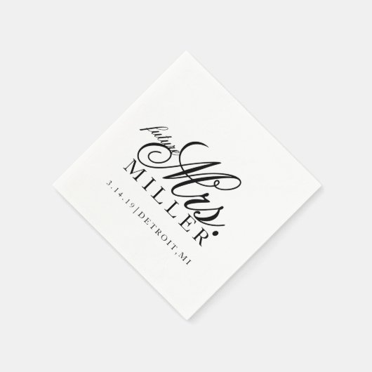 Serviette En Papier Napkin - future Mme (Coin)