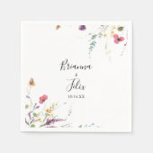Serviette En Papier Napkin Mariage sauvage couleur classique (Devant)