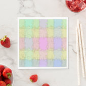 Serviette En Papier Napkin Multicolor Pastel Plaid (En situation)