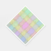 Serviette En Papier Napkin Multicolor Pastel Plaid (Coin)