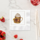 Serviette En Papier Napkin papier automne (En situation)