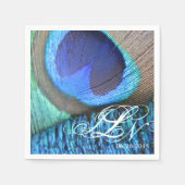 Serviette En Papier Napkin Peacock Feather (Devant)