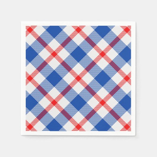 Serviette En Papier Napkin plaid (Devant)