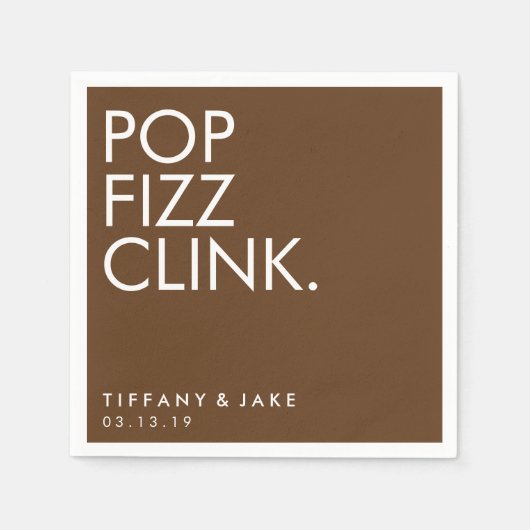 Serviette En Papier Napkin - Pop Fizz Clink (Devant)