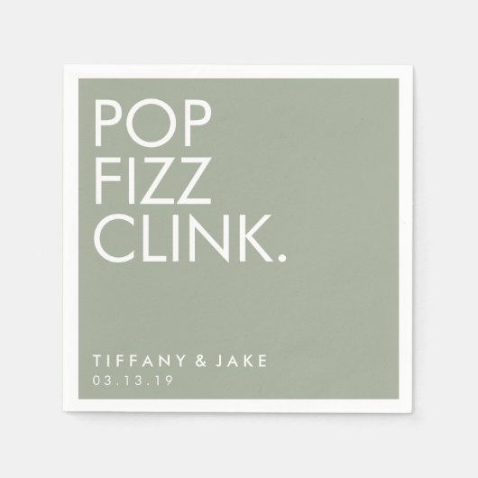 Serviette En Papier Napkin - Pop Fizz Clink (Devant)