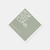 Serviette En Papier Napkin - Pop Fizz Clink (Coin)