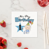 Serviette En Papier Napkin/Premier anniversaire (En situation)
