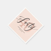 Serviette En Papier Napkin rose Gold Foil 40e anniversaire (Coin)
