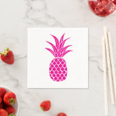 Serviette En Papier Napkin rose vif (En situation)