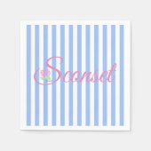 Serviette En Papier Napkin Sconset/Nantucket Blue Stripe (Devant)