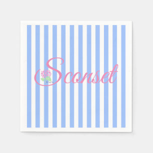 Serviette En Papier Napkin Sconset/Nantucket Blue Stripe