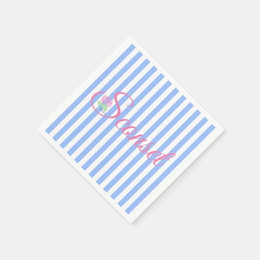 Serviette En Papier Napkin Sconset/Nantucket Blue Stripe (Coin)
