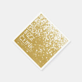 Serviette En Papier Napkin - Sparkling Pop Fizz Clink Gold (Coin)