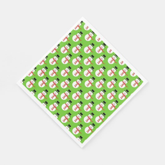 Serviette En Papier Napkin standard blanc de Noël/neige (Coin)