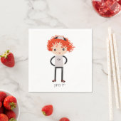 Serviette En Papier Napkin Upsherin customisé (En situation)