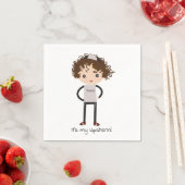 Serviette En Papier Napkin Upsherin customisé (En situation)