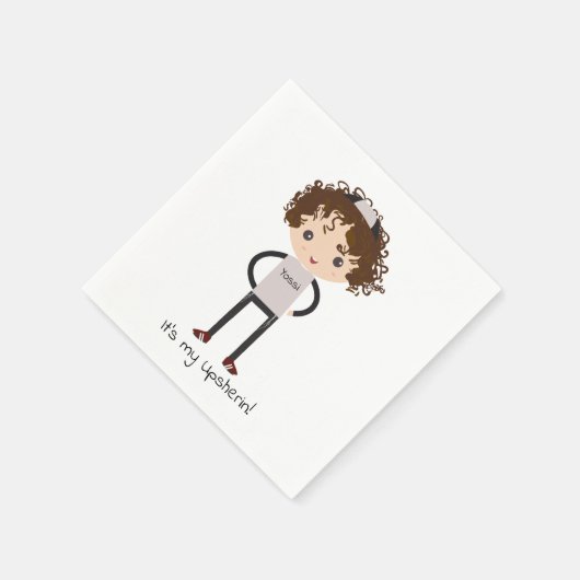 Serviette En Papier Napkin Upsherin customisé (Coin)