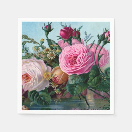 Serviette En Papier Napkin vintage Floral (Devant)