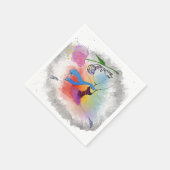 Serviette En Papier Napkine colorée (Coin)