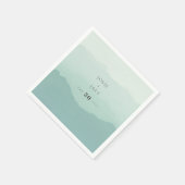 Serviette En Papier Napkine mariage de montagnes vertes (Coin)