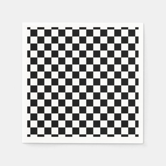 Serviette En Papier Napkins À damiers Motif (Devant)