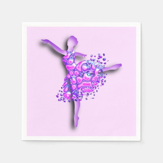 Serviette En Papier Napkins Ballerina (Devant)