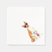 Serviette En Papier Napkins Basenji été (Devant)