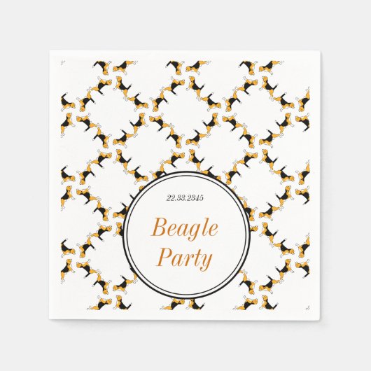 Serviette En Papier Napkins beagle (Devant)