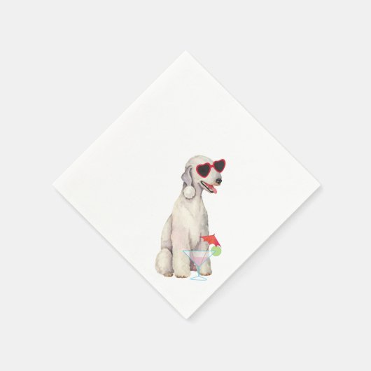 Serviette En Papier Napkins Bedlington Terrier (Coin)