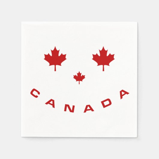Serviette En Papier Napkins Canada Smile (Devant)