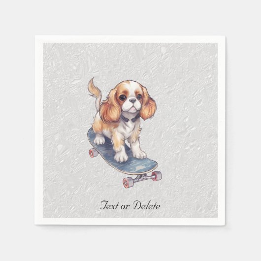 Serviette En Papier Napkins Cavalier King Charles Spaniel (Devant)