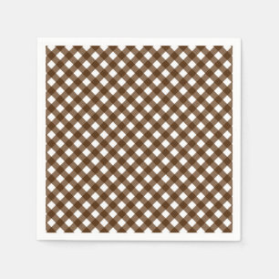 SERVIETTE EN PAPIER NAPKINS CHEX 14-BROWN-PAPIER