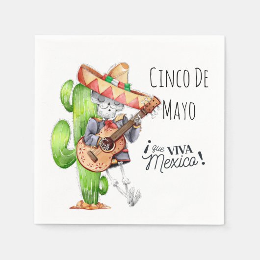 Serviette En Papier Napkins Cinco De Mayo (Devant)