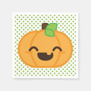 Serviette En Papier Napkins Citrouille Kawaii Jack-o'-lantern