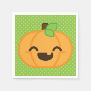 Serviette En Papier Napkins Citrouille Kawaii Jack-o'-lantern