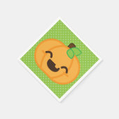 Serviette En Papier Napkins Citrouille Kawaii Jack-o'-lantern (Coin)