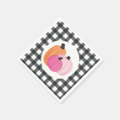 Serviette En Papier Napkins Citrouilles roses d'Halloween noir (Coin)
