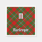 Serviette En Papier Napkins Clan Gregor Tartan (Devant)