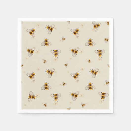 Serviette En Papier Napkins d'abeilles (Devant)