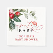 Serviette En Papier Napkins de Baby shower de Noël Père Noël (Devant)