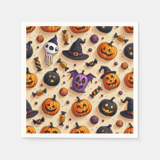 Serviette En Papier Napkins de fête d'Halloween