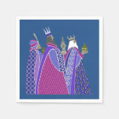 Serviette En Papier Napkins de Noël - Hommes sages de Noël (Devant)