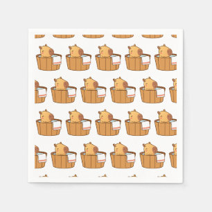 Serviette En Papier Napkins de partie de Capybara Anniversaire des a