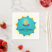 Serviette En Papier Napkins Diwali Diya (En situation)