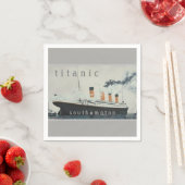 SERVIETTE EN PAPIER NAPKINS DU PARTI TITANIQUE (En situation)
