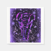 Serviette En Papier Napkins Eléphant Violet (Devant)