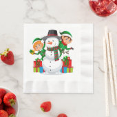 Serviette En Papier Napkins en papier de vacances (En situation)