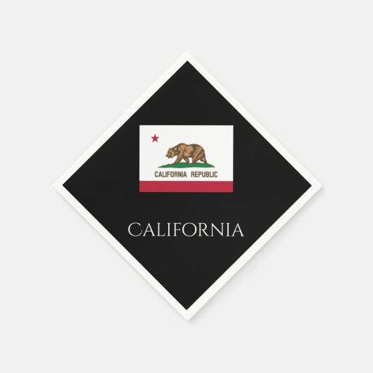 Serviette En Papier Napkins en papier drapeau de l'État de Californie (Coin)