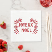 Serviette En Papier Napkins en papier Joyeux Noel (En situation)
